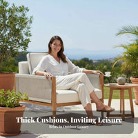 4-Piece Conversation Set Weather-Resistant Outdoor Furniture Luxury Design Patio Seating Group for Villa Owners, residents, Garden, posterioryard, Balcony
