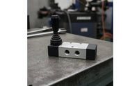 5 Way Pneumatic Hand Lever Valve Grip-Friendly Lever Valve with Fittings Compact 3 Position for Mechanics