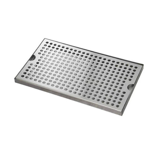 1 Stainless Steel Bar Drip Tray Brushed Metal Liquid-catcher Tray with Louvered Screen Perforated Spill Control Tray Slender Rectangular Shape Suitable for Home Bar Owners Event Drink Area Restaurant Service Counter Office Beverage Zone