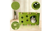 Felt Cat House Multi-Opening Cat Hideout Private Hideaway Stylish for Apartment