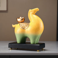 Horse Figurine Desk Decor for Wealth and Success