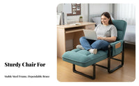 Armless Cross-Legged Computer Chair Sturdy Duty Rolling Desk Seat Ergonomic Backrest 360-Degree Rotating Base for Students