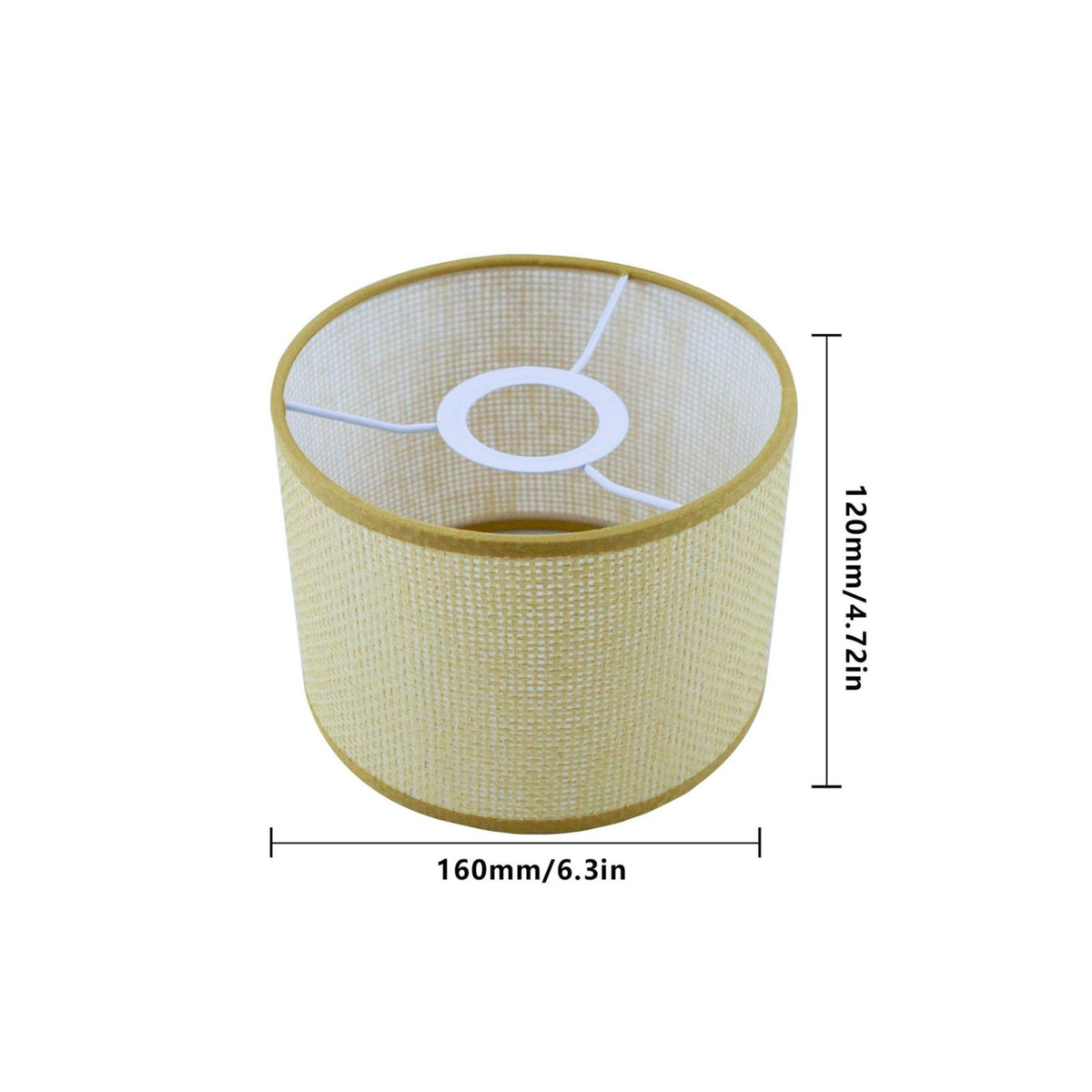 Woven Drum Lampshade Decorative Cylindrical Lamp Shade Easy to Install