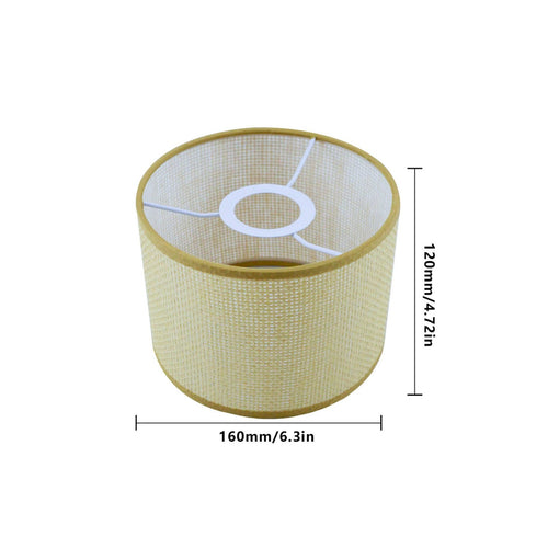 Woven Drum Lampshade Decorative Cylindrical Lamp Shade Easy to Install