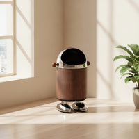 Trash Can with Wheels Portable Wastebasket Long-Lasting for Living Room