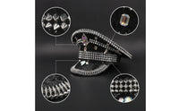 Peaked Hat Studded Sequin Hat with Rhinestones Punk Cap with Spikes for Partygoers, Stage Performances