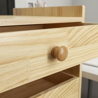 Desktop Drawer Organizer Pre-Assembled Wood Storage Box Space Saving for Office