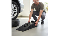 Non-Slip Surface Oil Change Ramp Pressure Resistant Car Service Ramp for DIY Mechanics, Auto Shop, Garage, Driveway