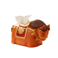 New Chinese Style Tissue Box with Horse and Money Design for Living Room