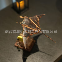 厂家直销魔鬼鱼齿轮手工木制桌面摆件家居生日礼物实木创意