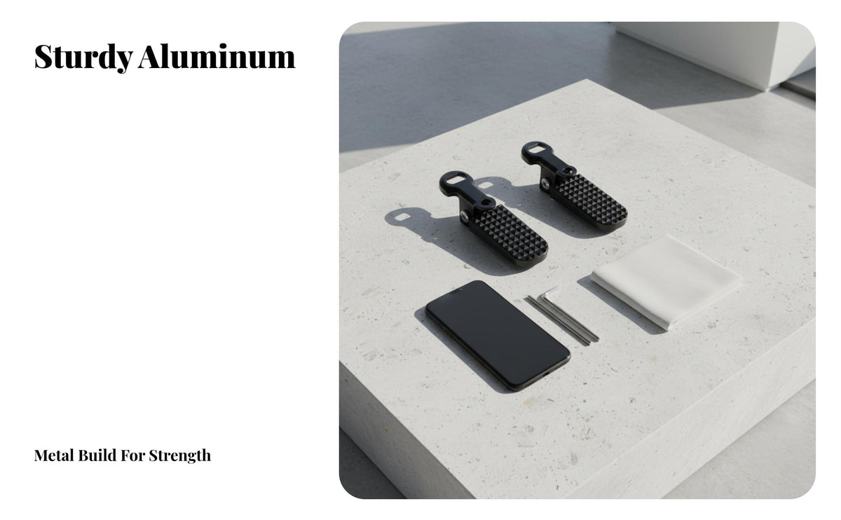 2 Pieces Aluminum Alloy Folding Pegs Lightweight Foldable Rear Foot Pegs Folding Rear Foot Peg Easy to Install for Passengers