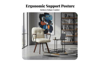Padded Four-Leg Rotating Chair Ergonomic Design Vanity Seat Modern Design Noiseless Rotation for Students, Teens, Study Room