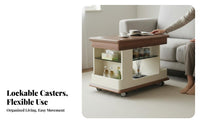 3-Tier Foldable Utility Trolley Multi-Functional Storage Cart With Casters Lockable Casters for Students, Office Workers