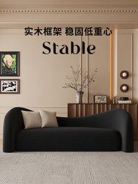 黑色沙发客厅家用小户型异形沙发出租房民宿双人小沙发休息区接待