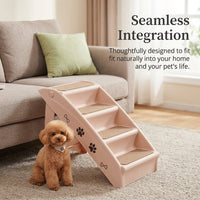 Dog Steps for Bed and Sofa with Foldable Design for Small Portable Pet Stairs with Gradual Incline, Lightweight Construction