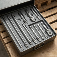 9 Pieces Socket Adapter Set Chrome Vanadium Steel Power Tool Accessory