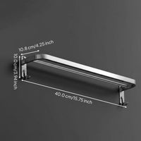 Stainless Steel No-Drill Wall Towel Rack, Removable Bar Set