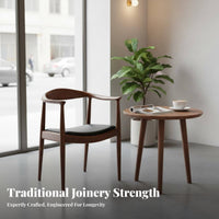 Round spine Armchair Nordic Design Dining Chair sturdy Wood Construction Padded Seat for homeowners, Adults, perusing corner