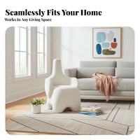 Rounded Backrest Elephant-Shaped Stool Soft Covered White Elephant Stool Padded Children's Furniture Molded Form
