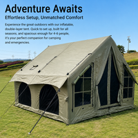 Inflatable Tent 4-6 Person Waterproof Oxford Fabric 4 Season Family Air Tent