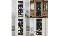 Hanging Pocket Organizer with Hooks Space-Saving Hanging Storage Organizer Heavy-Duty for Closet, Bedroom, Washroom