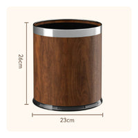 Wood Grain Trash Can Decorative Faux Wood Trash Can Easy to Clean for Kitchen
