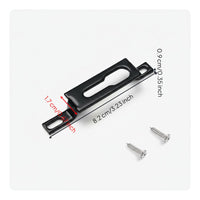 Sliding Door Lock Latch, Adjustable Hook Lock, Zinc Alloy Retainer, Pane Patio Door Hardware Replacement