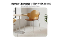 Transparent Patterned Shell Chair Modern Design Clear Plastic Chair for Office
