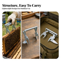 Galvanized Bee Box Frame Lifter Clamp Hinged Grip Beekeeping Frame Clamp Long Handle Bee Supplies 26 Cm for Beekeepers, Apiary