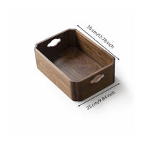 Wood Box with Handles Open-Top Storage Box Smooth for Coffee Table, Entryway