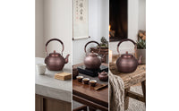 Copper Tea Kettle Thickened Hammered Copper Kettle Decorative Teapot with Lid for Home