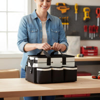 Tool Organizer Tote Large Capacity Tool Storage Tote Oxford Material for Garage