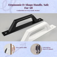 Sliding Door Handle, Aluminum Alloy Pull Handle, Easy Installation, Suitable for Wooden Doors, Kitchen, Balcony, Panel, Modern Design