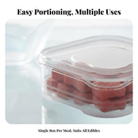 without costzer Portion Box Multi-Functional Stackable Clear food container Dishwasher Safe