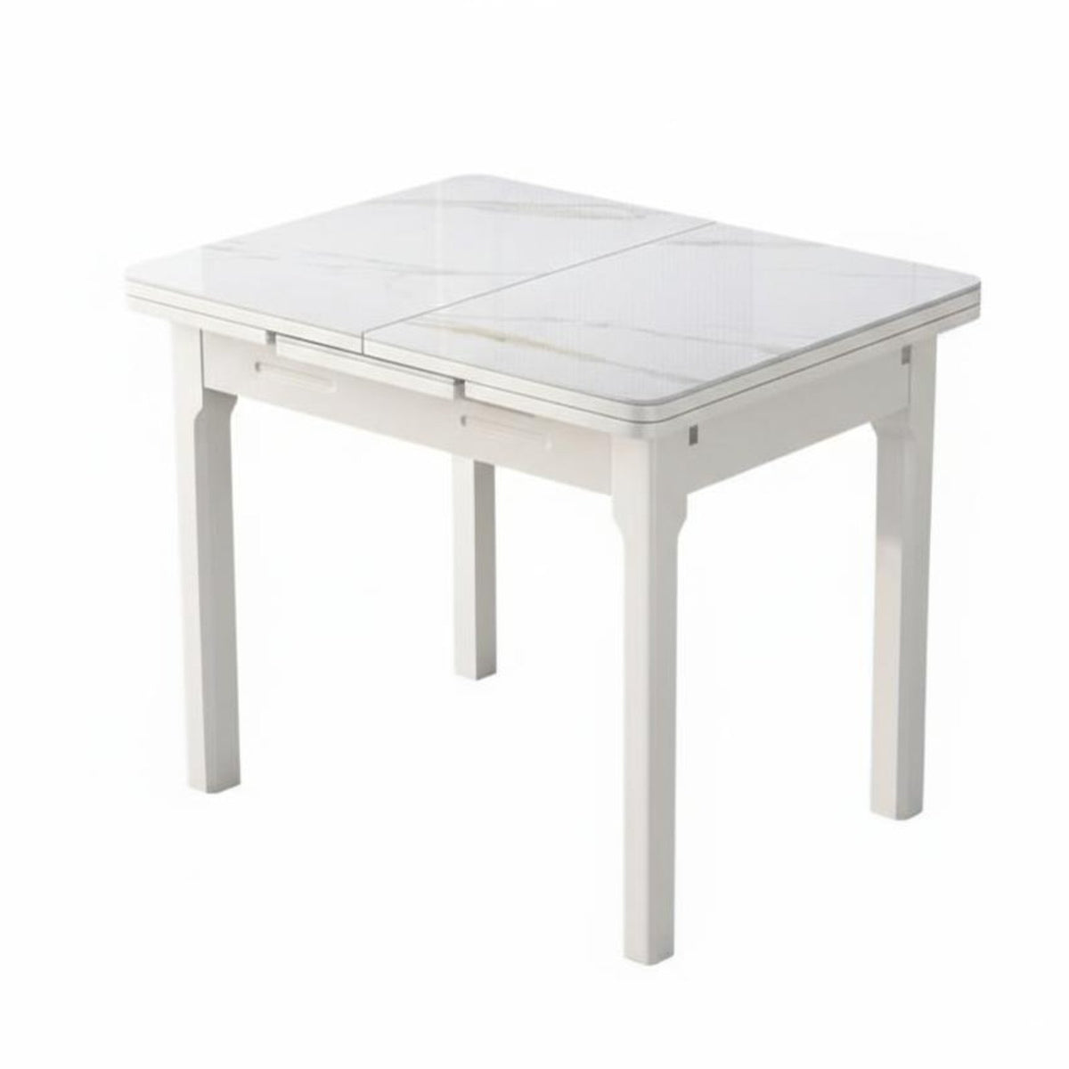Extendable Pedestal Table Space-Saving Household Furniture Modern and Design Easy to Clean for Residents, Dining Room, Kitchen