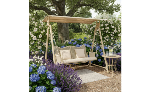 Cushioned Two-Person Swing Chair Heavy-Duty Outdoor Swing Chair Long-Lasting Ergonomic for Backyard