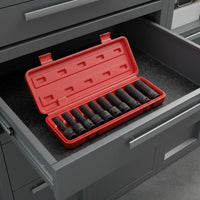 20 Pieces Air-Powered Shock-Resistant Socket Set Heat Treated Air Wrench Socket Kit Extended Shock-Resistant Wrench Sockets