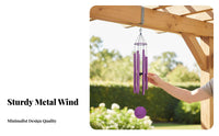 Relaxing Sound Metal Tube Wind Chime Weather Resistant Tuned Musical Chime Long-Lasting Aluminum Construction Hanging Ornament for Meditation Practitioners, Homeowners, Gift Givers, Patio, Porch, Balcony, Yard