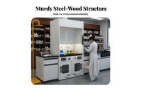 Research Workbench Solvent and Alkali Resistant Scientific Lab Table Anti Steel Research Workstation for Scientists, Students, Testing Facility
