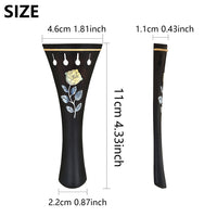 Violin Tailpiece 3/4 4/4 Ebony with Abalone Inlay
