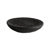 Tray with Carbonized Finish Textured Irregular Oval Bowl Wooden for Entryway