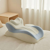 Ergonomic Pillow with Recessed Channel Comfortable for Bedroom