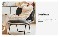 Foldable Handbag Chair Lightweight Collapsible Armchair Heavy-Duty Frame