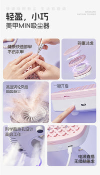 Nail Dust Collector with High Suction, Brushless Turbo, for Nail Salons