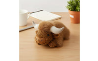 Lying Highland Bovine Stuffed Soft Highland Cow Stuffed Highland Cow Stuffed Toy Fuzzy Realistic Design for Children