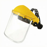 Yellow Safety Face Guard Lightweight Adjustable Face Guard Debris Protection