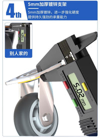 静音tpr橡胶轮万向轮轮子重型板车轮子小推车轮承重脚轮带刹车y 【重型】4寸圆灰定向轮