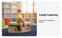 Curved Shelving Unit Bench Integrated Storage Literary Nook Seating Comfortable Padding Ing Long-Lasting Frame for Readers