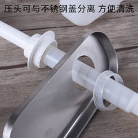 不锈钢酱汁泵单头双头酱料器沙拉压汁泵奶茶店糖浆壶果酱泵糖压壶