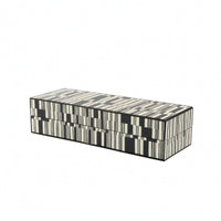 Jewelry Box with Hinged Lid Decorative Striped Jewelry Box Tabletop for Dresser
